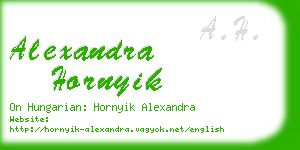 alexandra hornyik business card